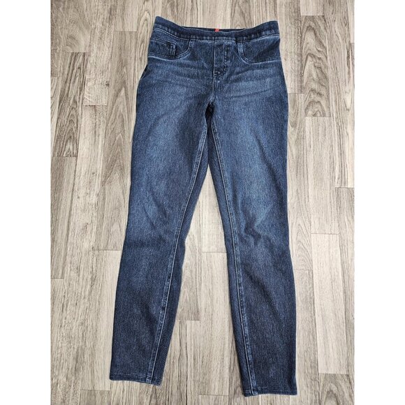 Spanx Jean-ish Pants Womens Small Blue Pull On Jeggings Shaping Stretch - Picture 1 of 11